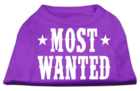 Most Wanted Screen Print Shirt Purple XS